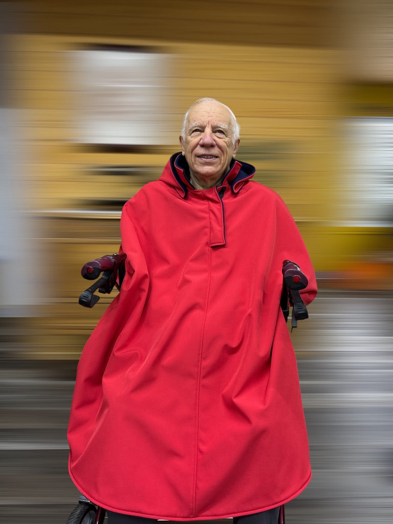 Cape adaptée hivernale imperméable sans manches avec ou sans capuche | A3B