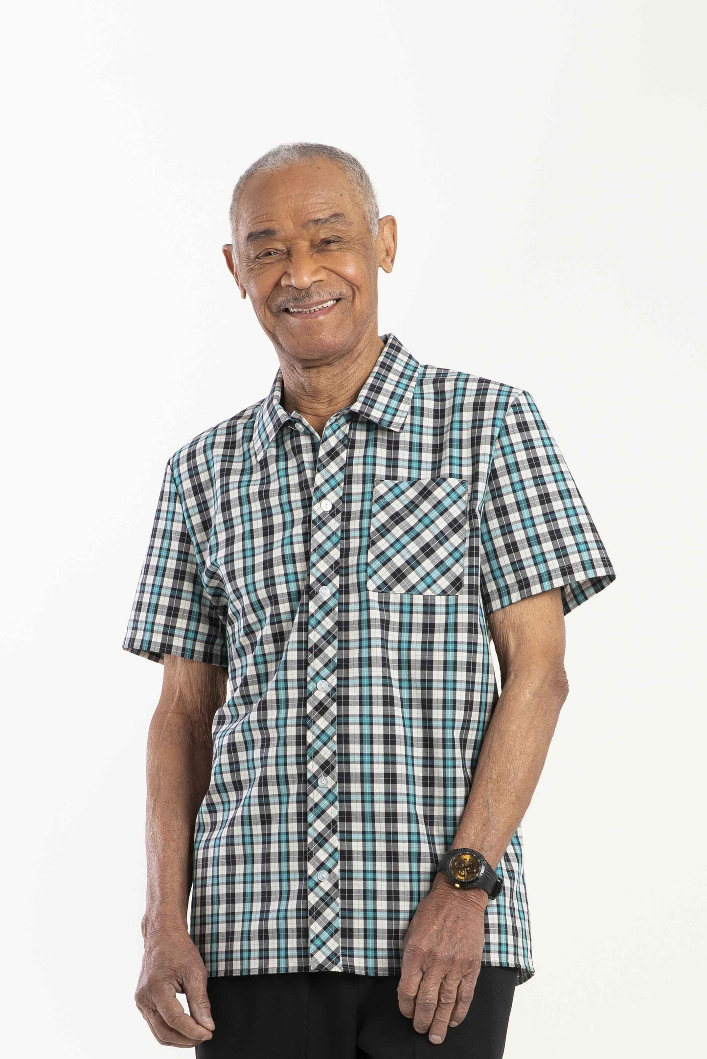 Chemise à carreaux turquoises | 1PHC32-1U317 | CCV