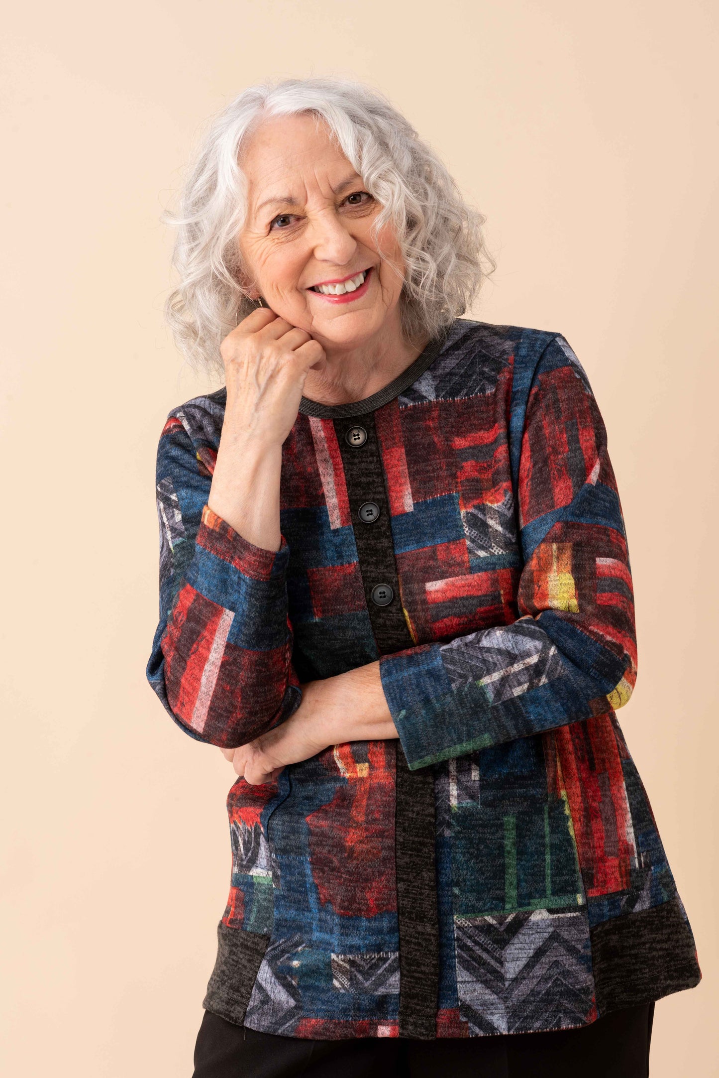 Chandail adapté style cardigan | 1QT348 multi | CCV
