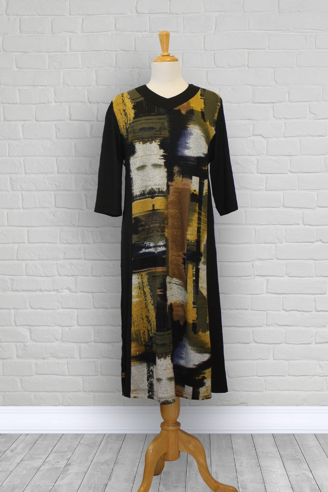 Robe adaptée manche 3/4 |1WR810-kaki | CCV