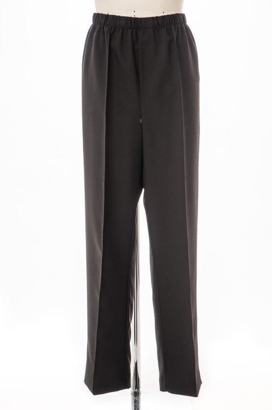 Pantalon adapté ouverture sur les côtés, gabardine | noir-2108A | T&L