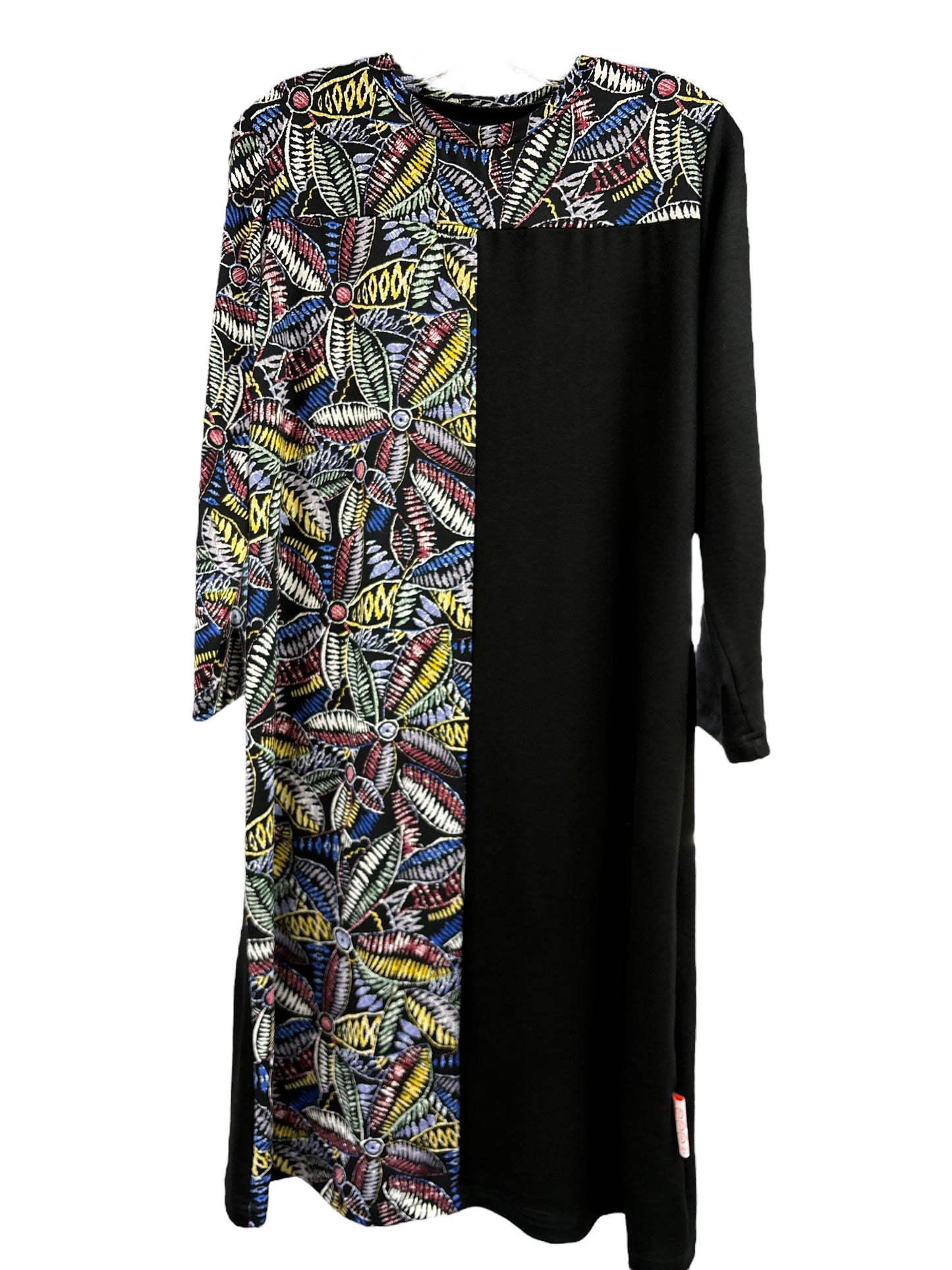 Robe adaptée manche longue deux tons | Bambou et multi | A3B