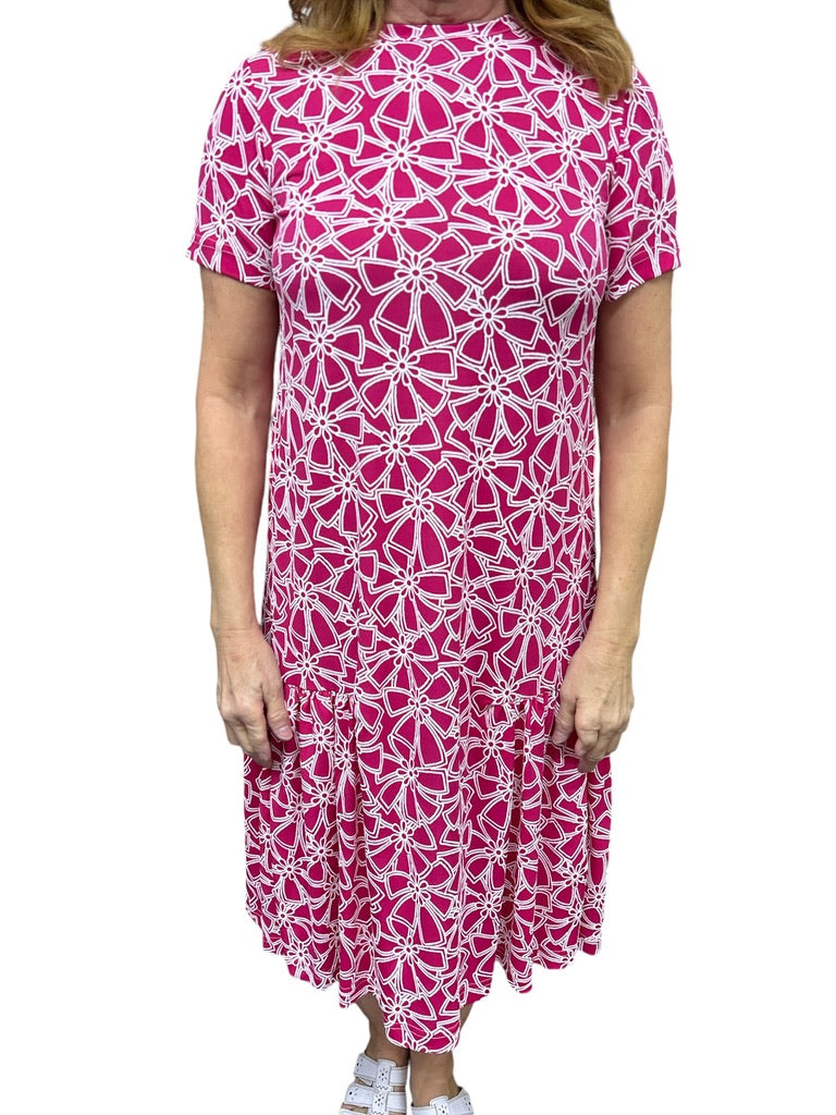 Robe adaptée Diva | Magenta et blanc | A3B