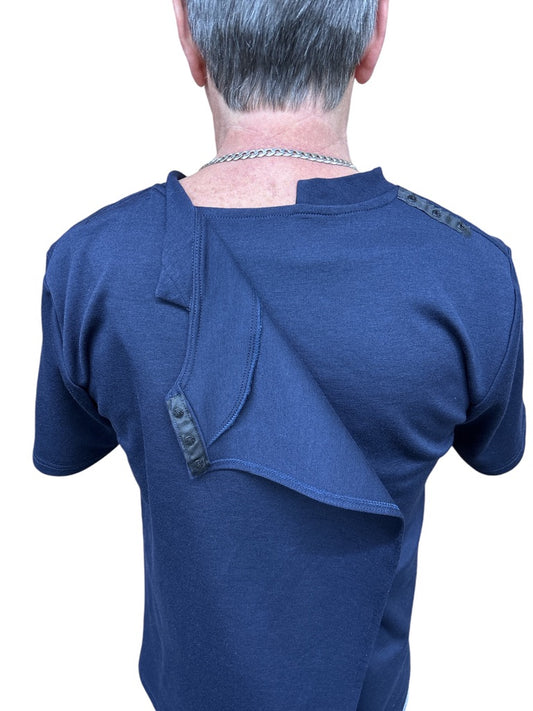 T-shirt adapté à manche courte | Bleu nuit- Marc | A3B