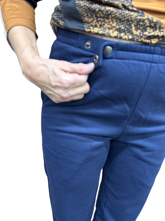 Pantalon adapté ouverture sur le devant | FP21681 French Terry Marine | EZ