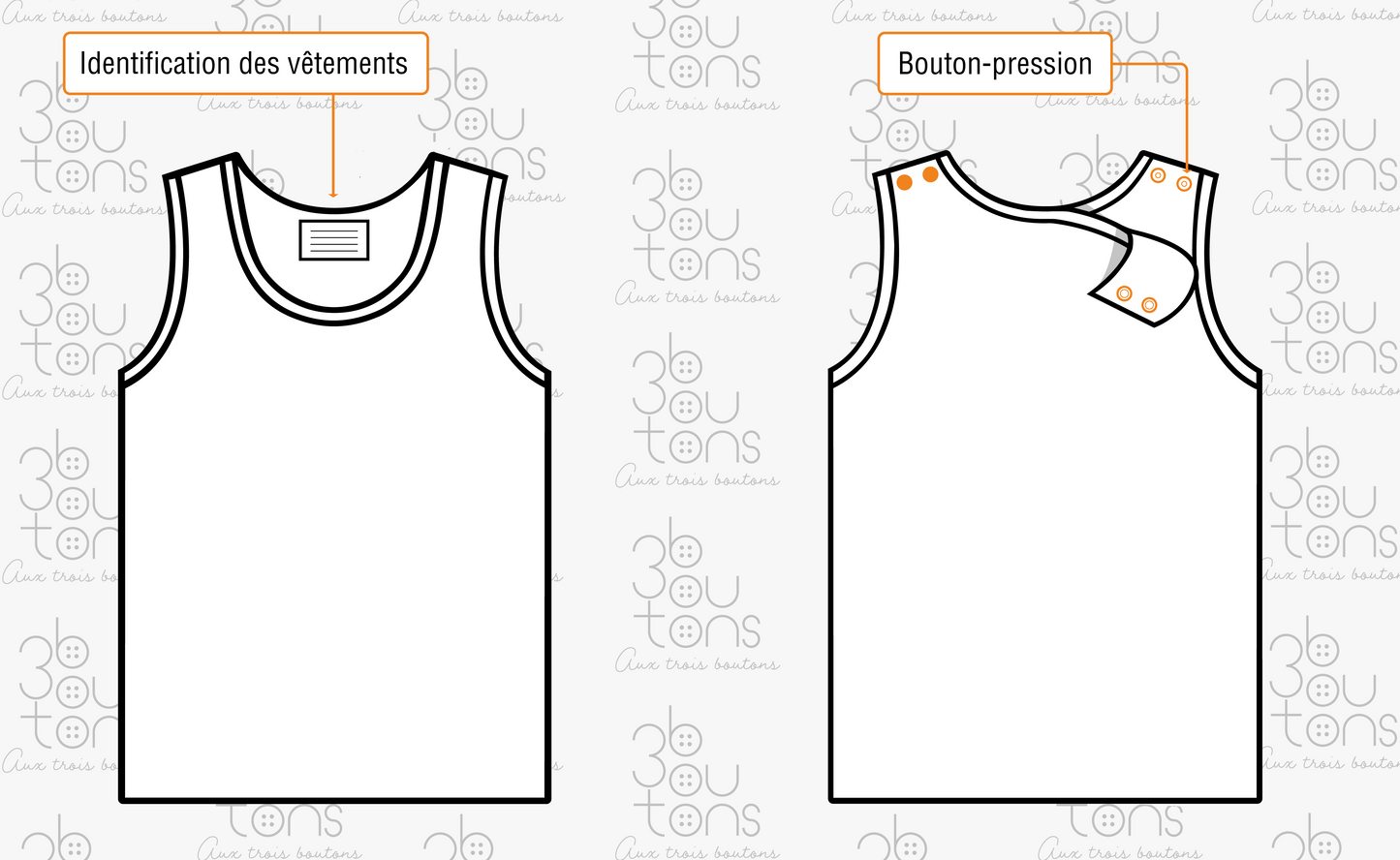 Camisole adaptée pour dames | blanche 1LCA4 | CC