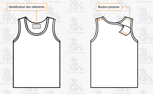 Camisole adaptée pour hommes | blanche | CC