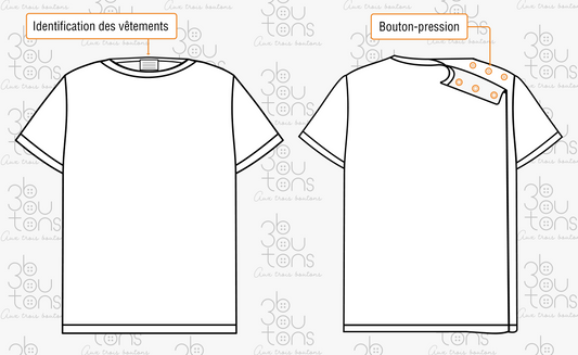 Chandail adapté manche courte *le papillon bleu* | Morpho Bleu | A3B