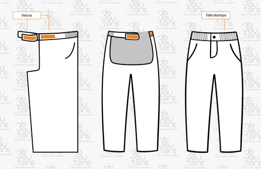 Pantalon adapté sans fond | gris-Pierre | A3B