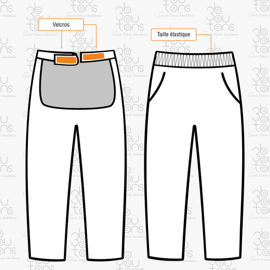 Bermuda adapté sans fond | noir HP0417 | EZ