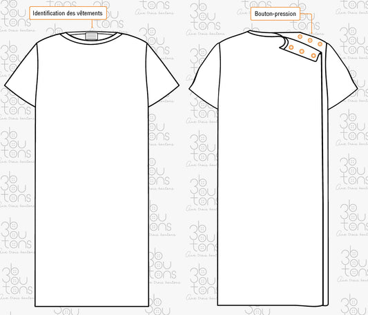 Robe adaptée nuit de Coquelicots | Bleu profond | A3B