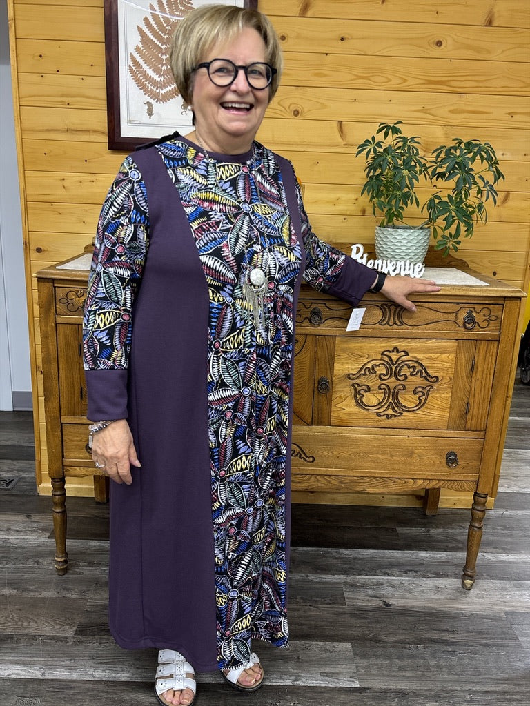 Robe adaptée manche longue Maryse | Améthyste | A3B