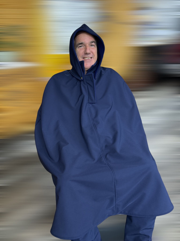 Cape adaptée hivernale imperméable sans manches avec ou sans capuche | A3B
