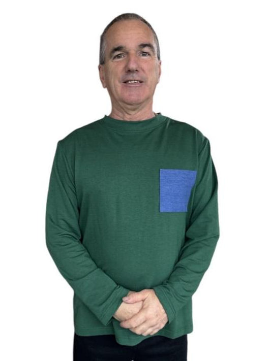 Chandail adapté manche longue | vert émeraude | A3B