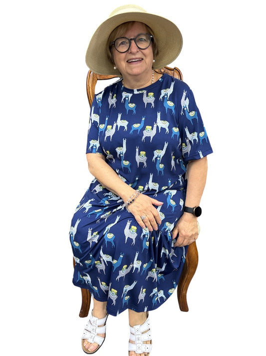 Robe adaptée manche courte à volant | Lamas | A3B