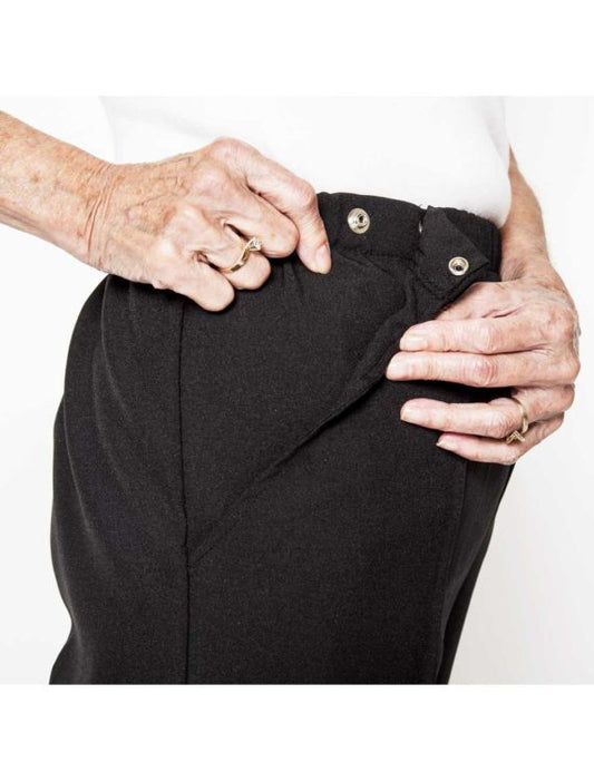 Pantalon adapté ouverture sur le devant | noir-FP62525 | EZ
