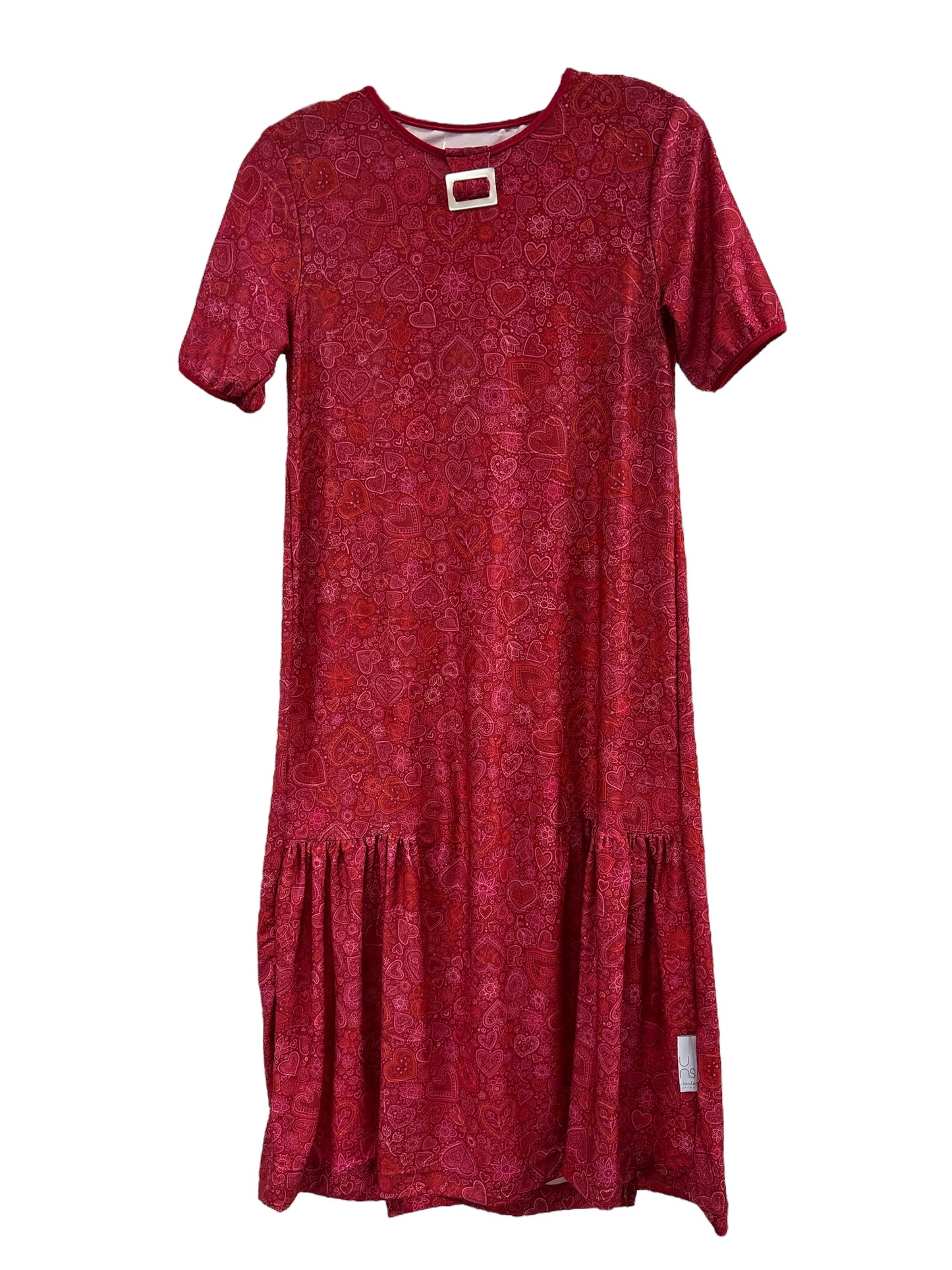 Robe adaptée * Les p'tits coeurs * | rouge avec coeurs | A3B