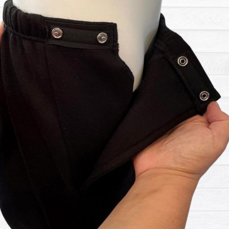 Pantalon adapté pour homme, en coton éponge | noir Hp64083 | EZ