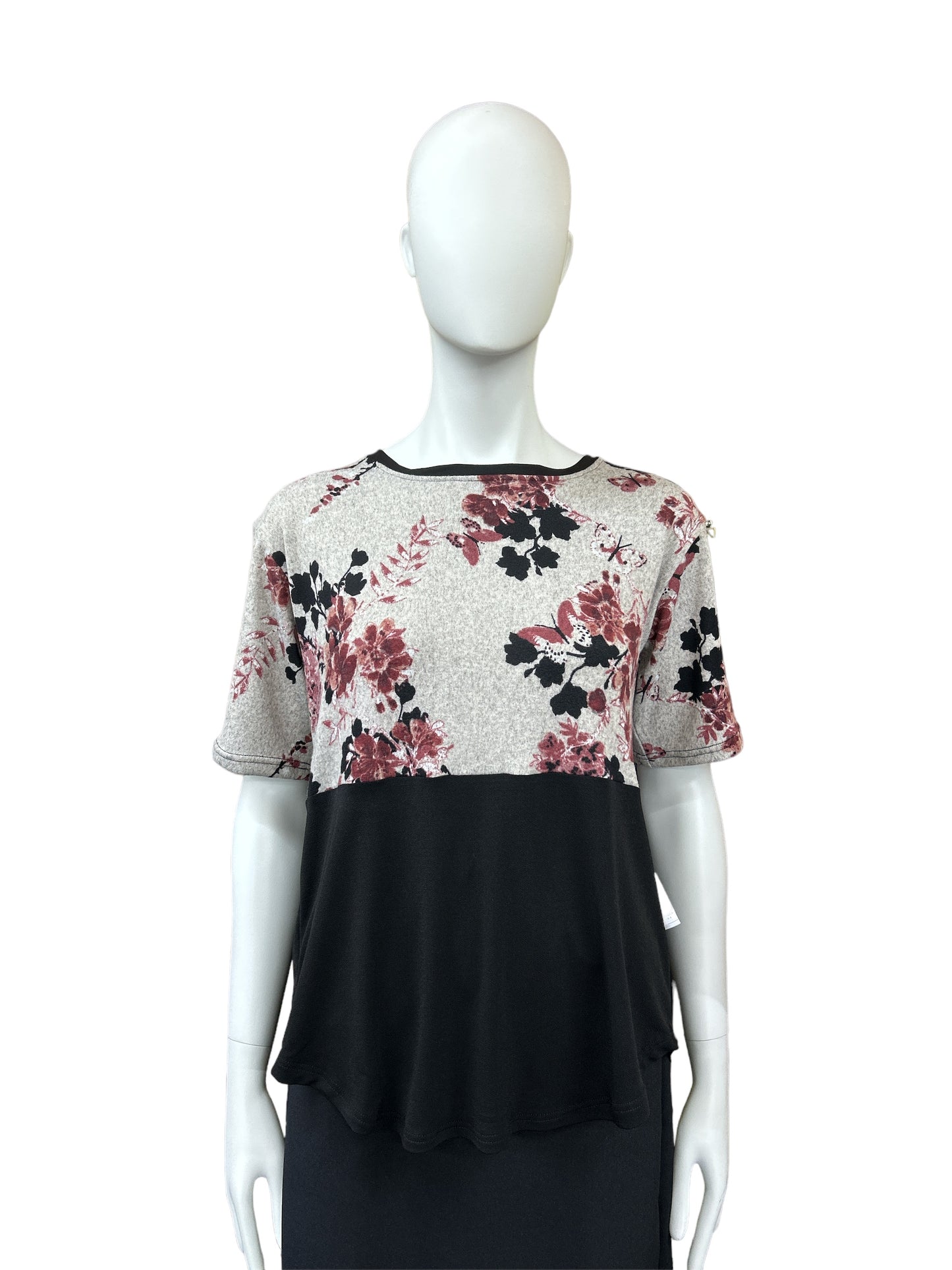 Chandail Annie noir et prune | Mode Québécoise | A3B