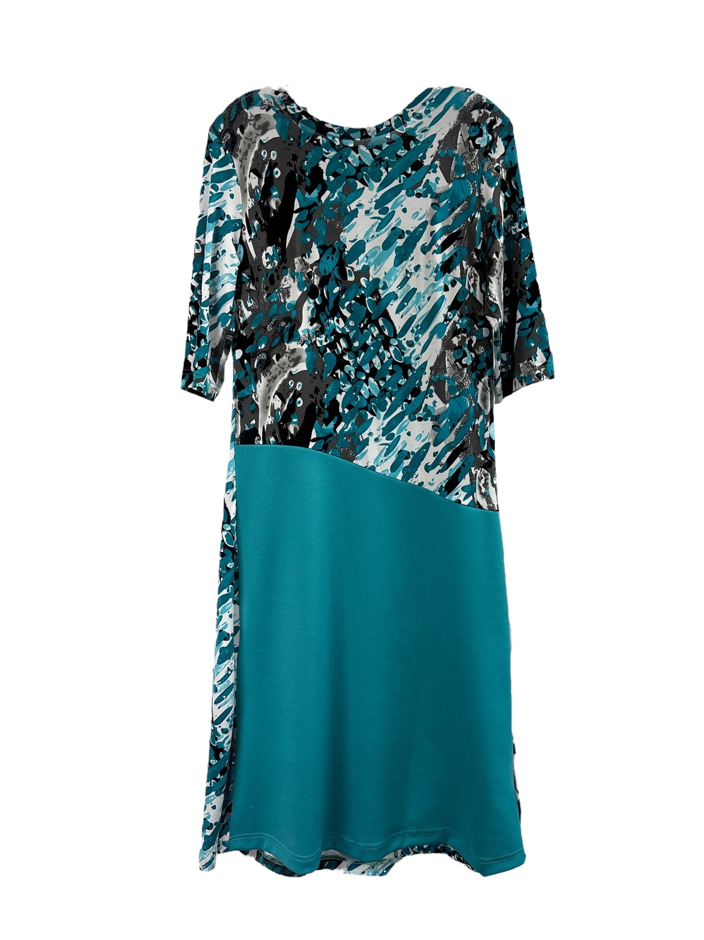Robe adaptée manche ¾ |Brume -turquoise rouge ou grise | A3B