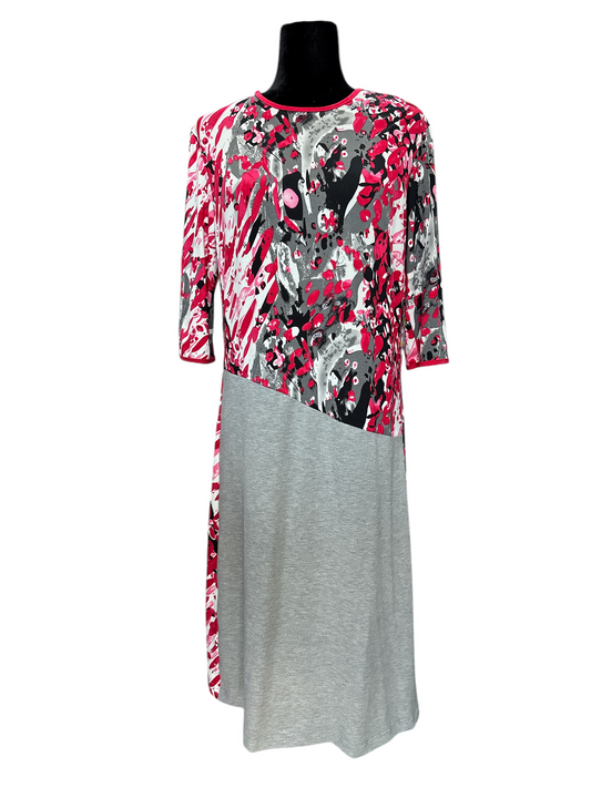 Robe adaptée manche ¾ |Brume -turquoise rouge ou grise | A3B