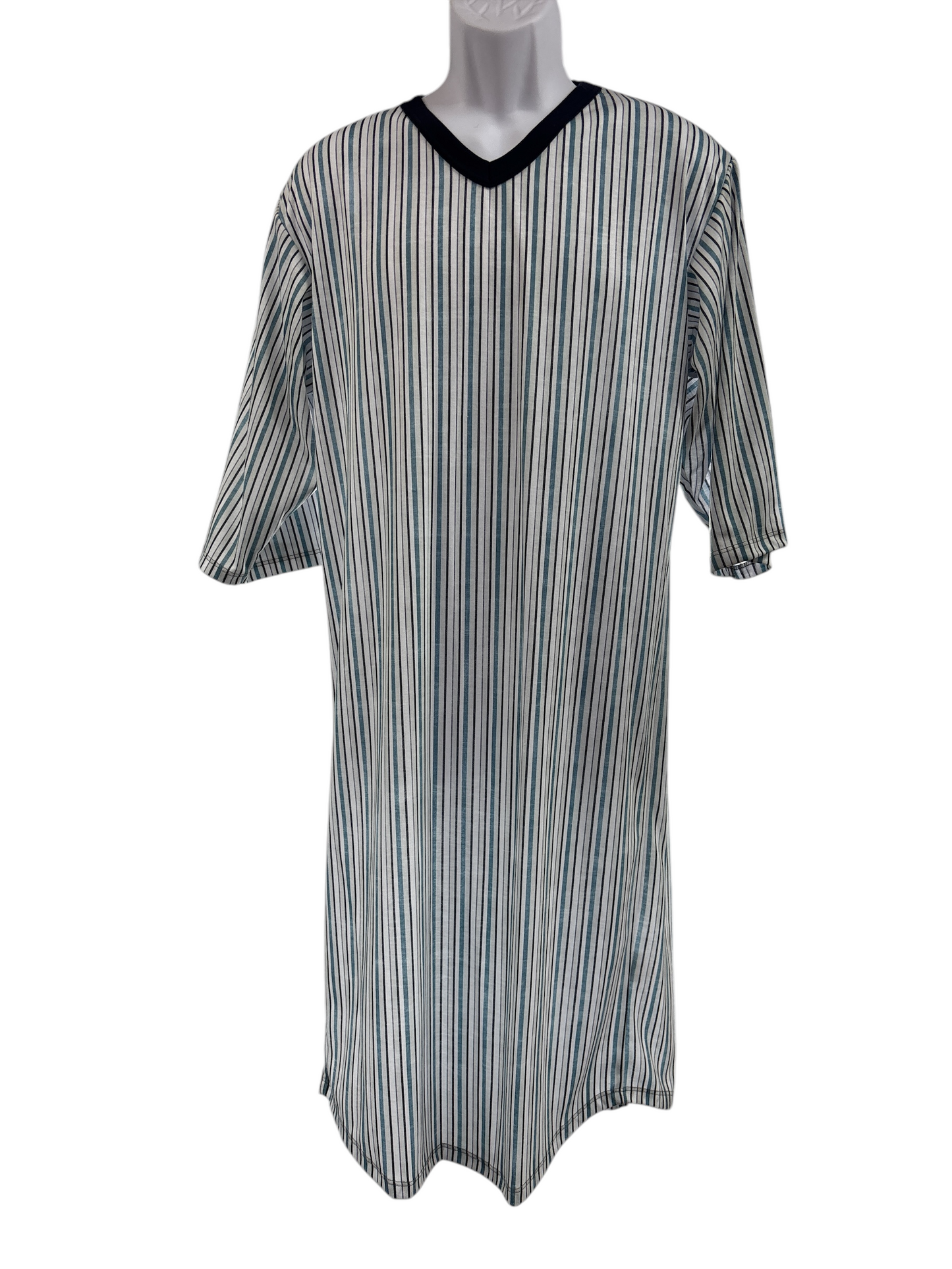 Chemise de nuit adaptée | Rayée marine | CCV
