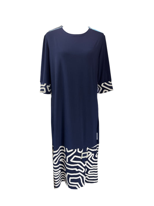 Robe adaptée élégante manche au coude | Marine | A3B