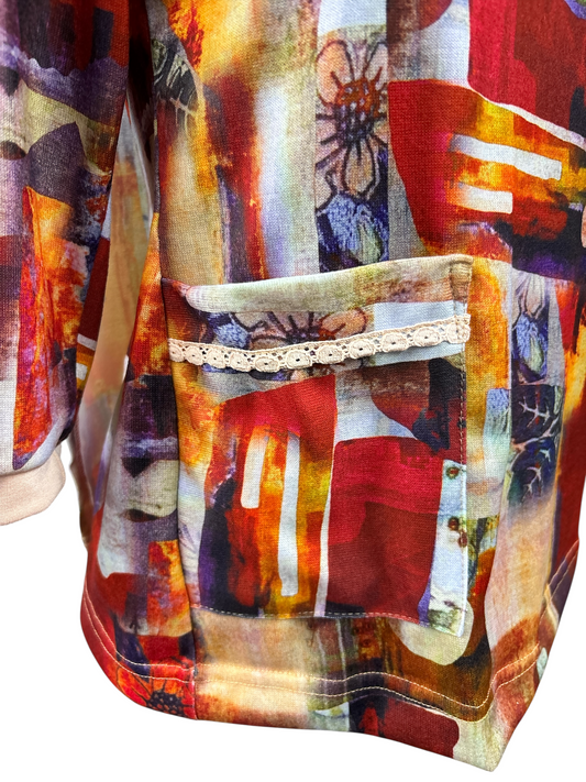 Chandail adapté manche 7/8 multicolore |Marie Julie | A3B