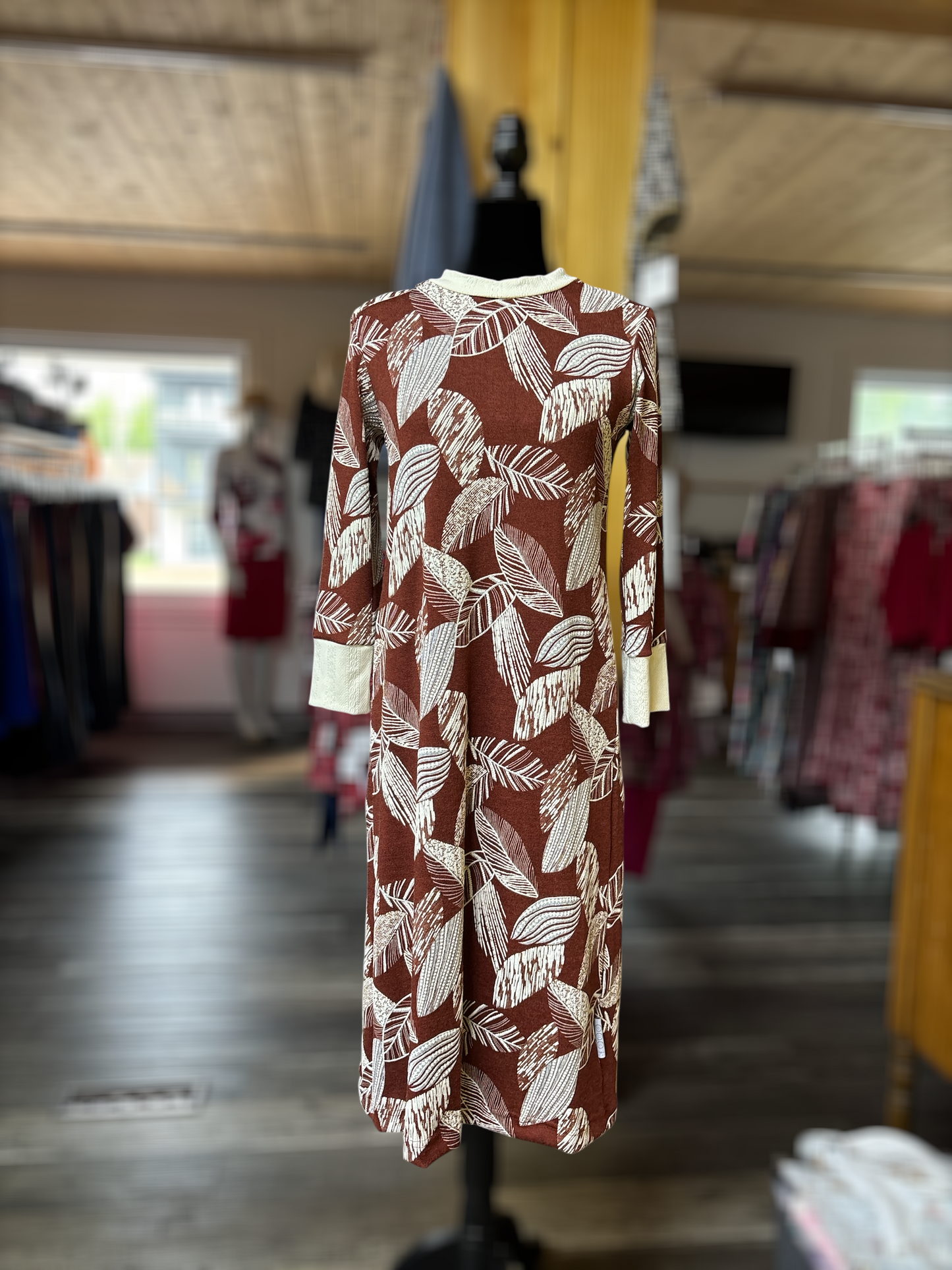 Robe adaptée manche longue Jenny-Lou | rouille | A3B