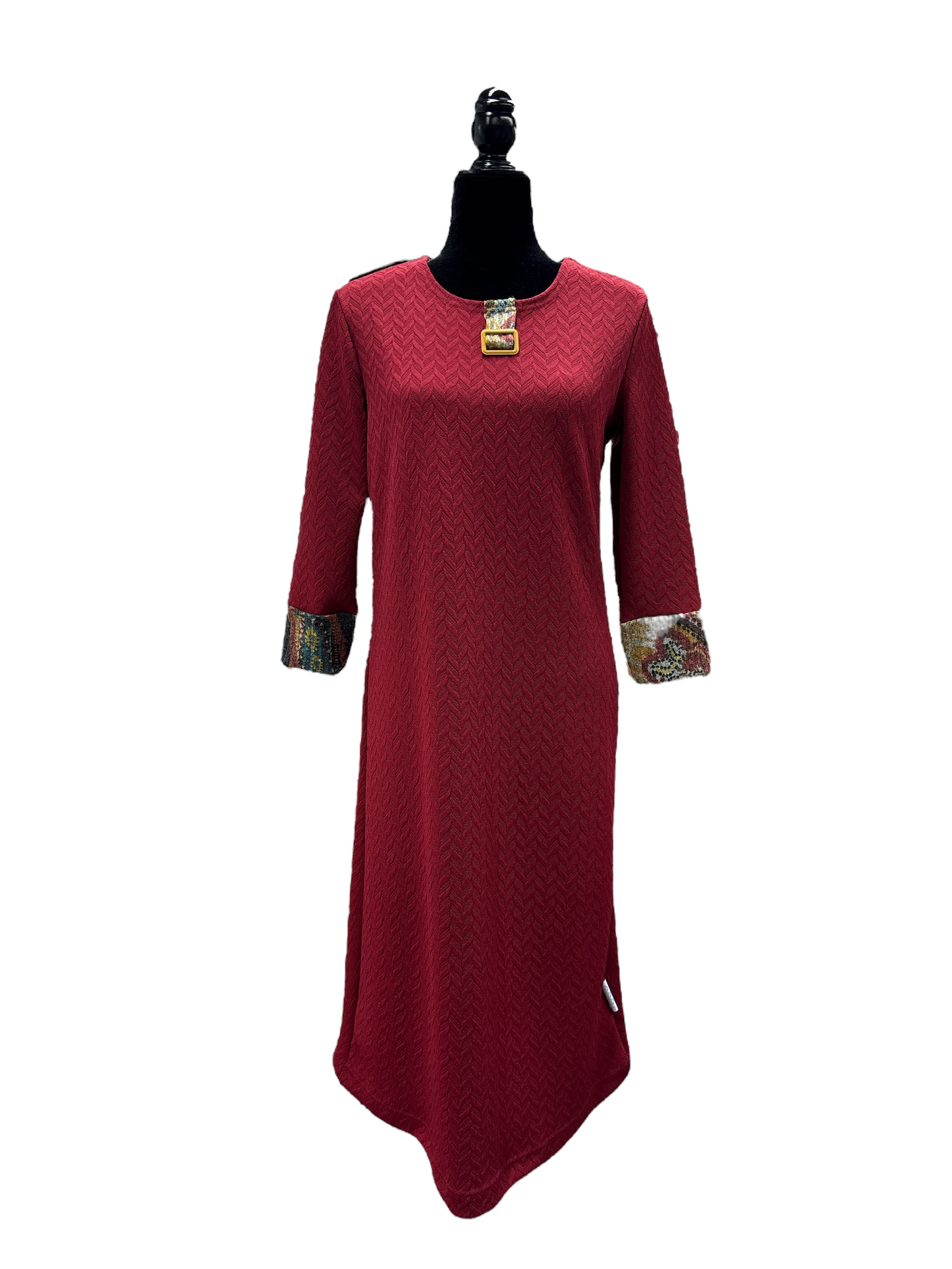 Robe adaptée manche longue | bordeaux | A3B
