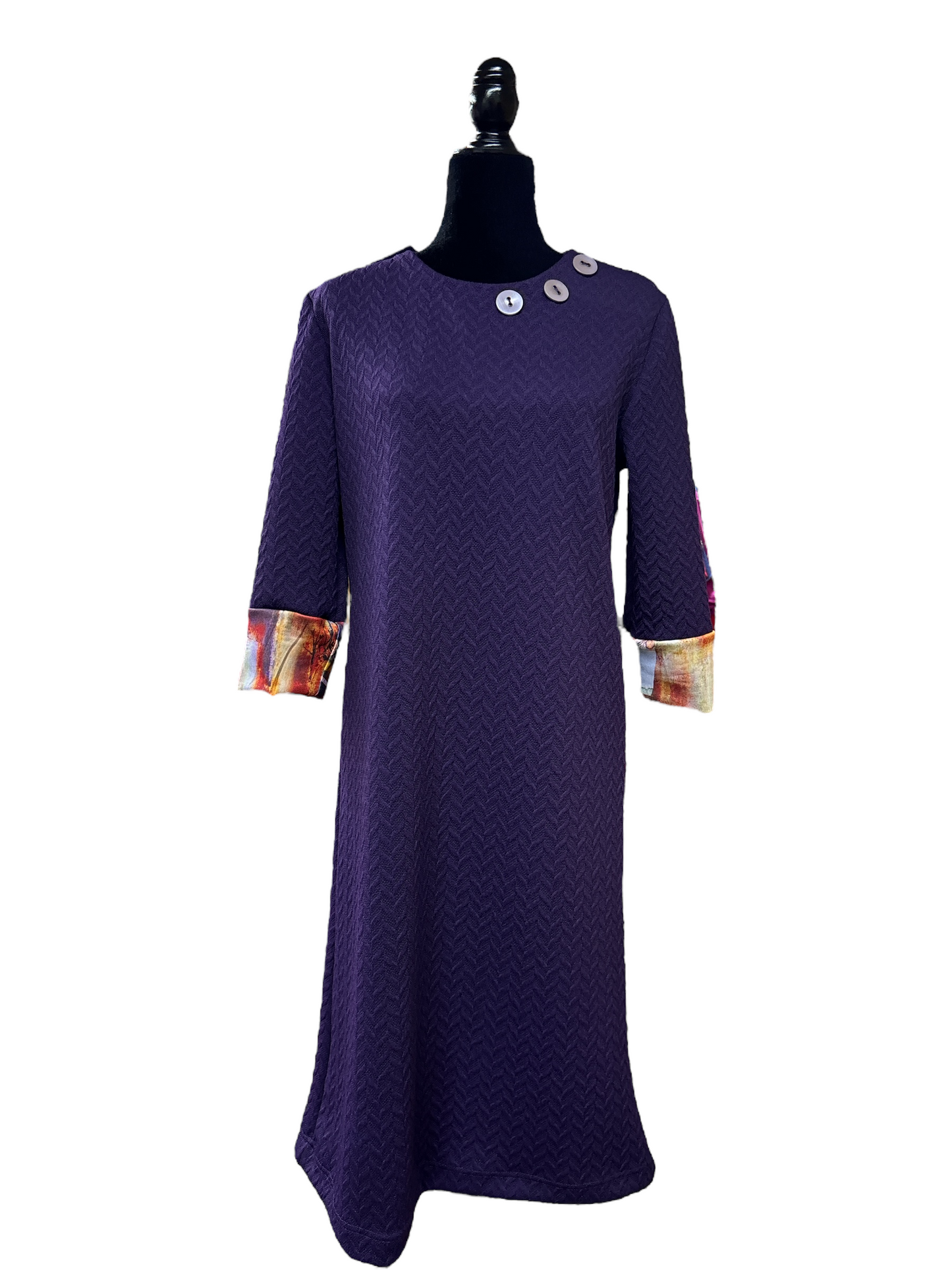 Robe adaptée manche longue Sylviane | Mauve | A3B