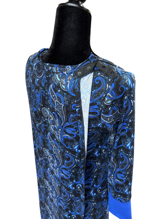 Robe adaptée manche longue | Lyson bleue |A3B