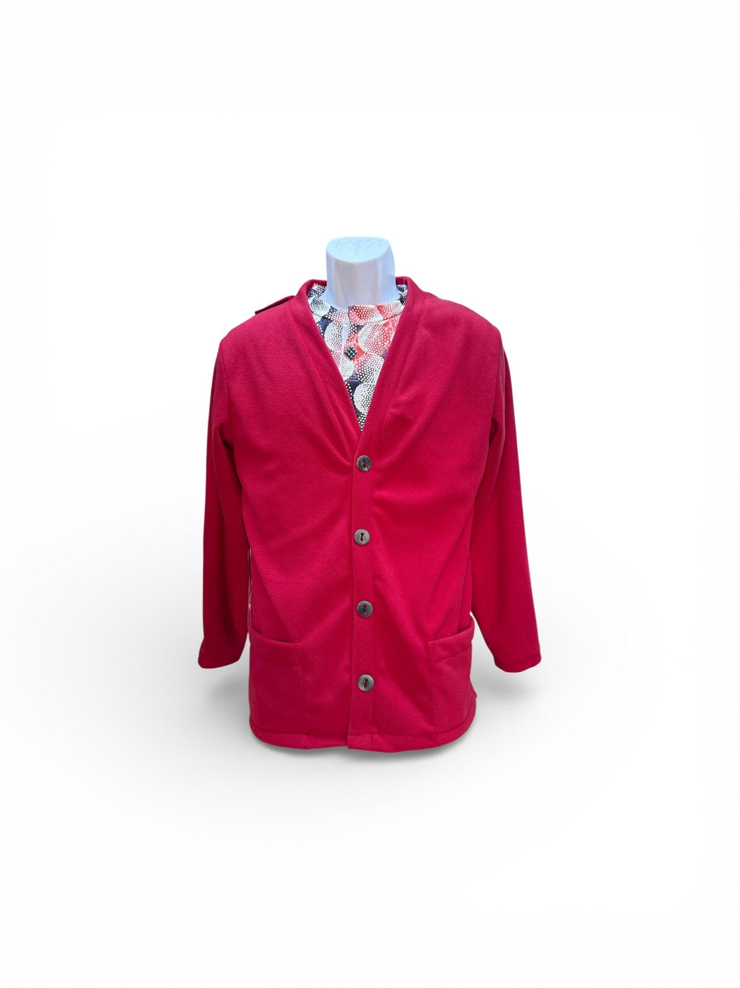 Cardigan adapté en polar | Rouge | A3B