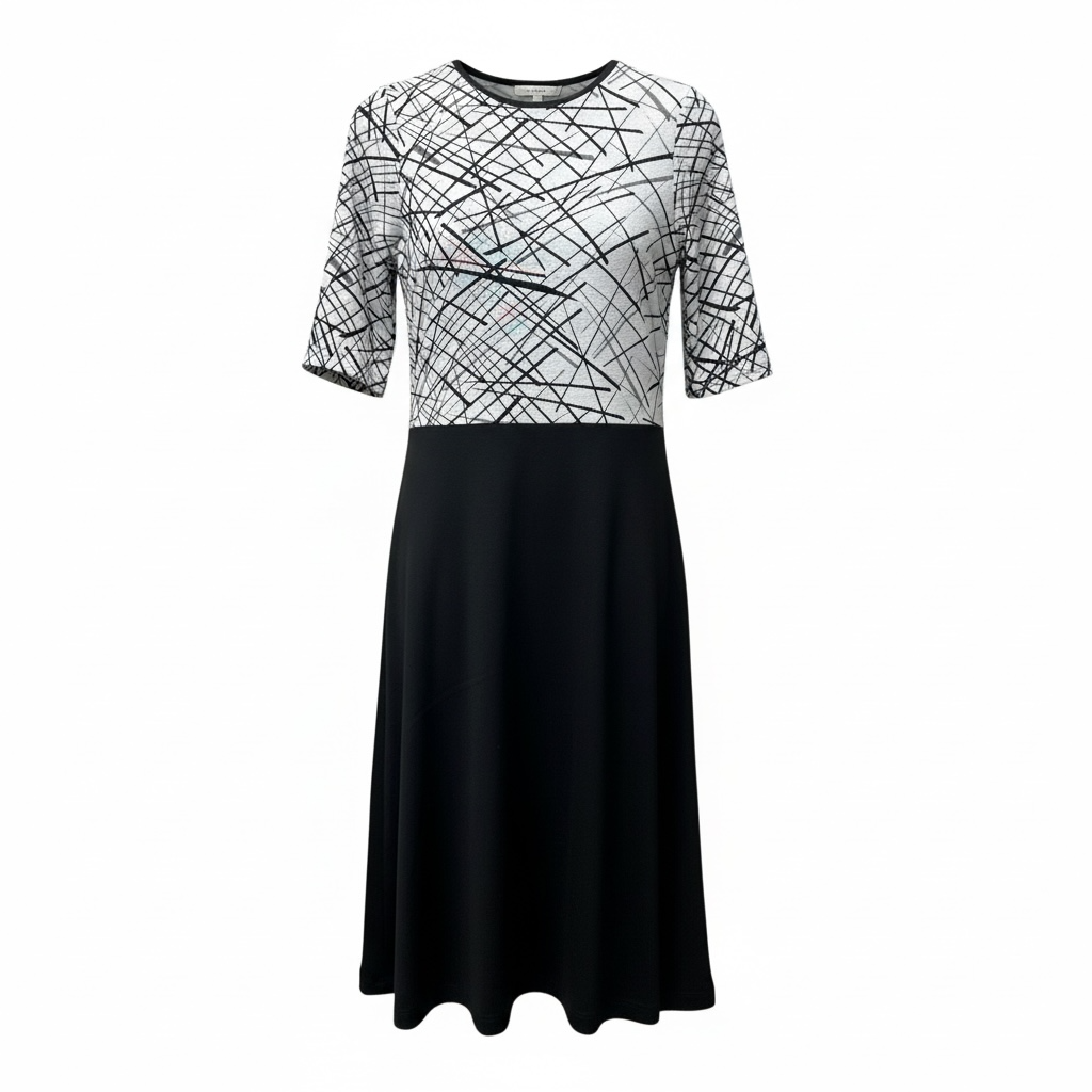 Robe adaptée manche au coude | Argentée | A3B