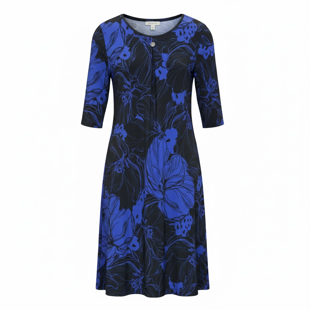 Robe adaptée manche ⅞ | Clair de lune | A3B