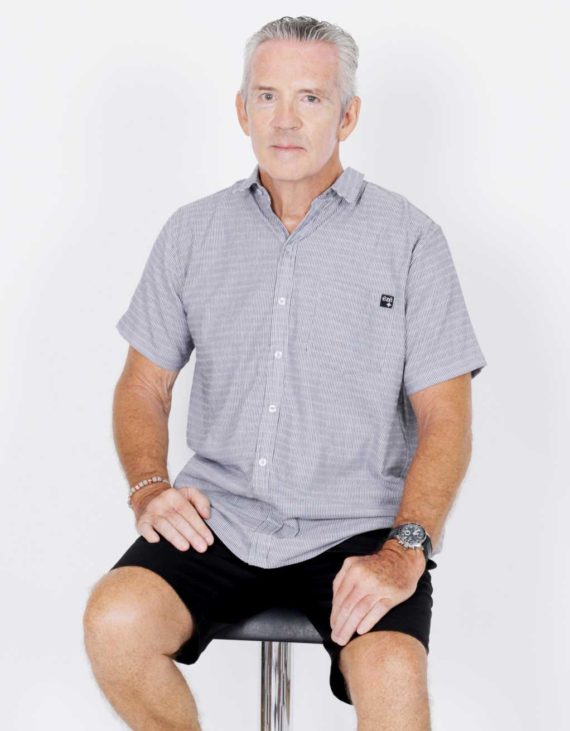 Chemise adaptée manche courte | rayée noire HB54559C-258 | EZ