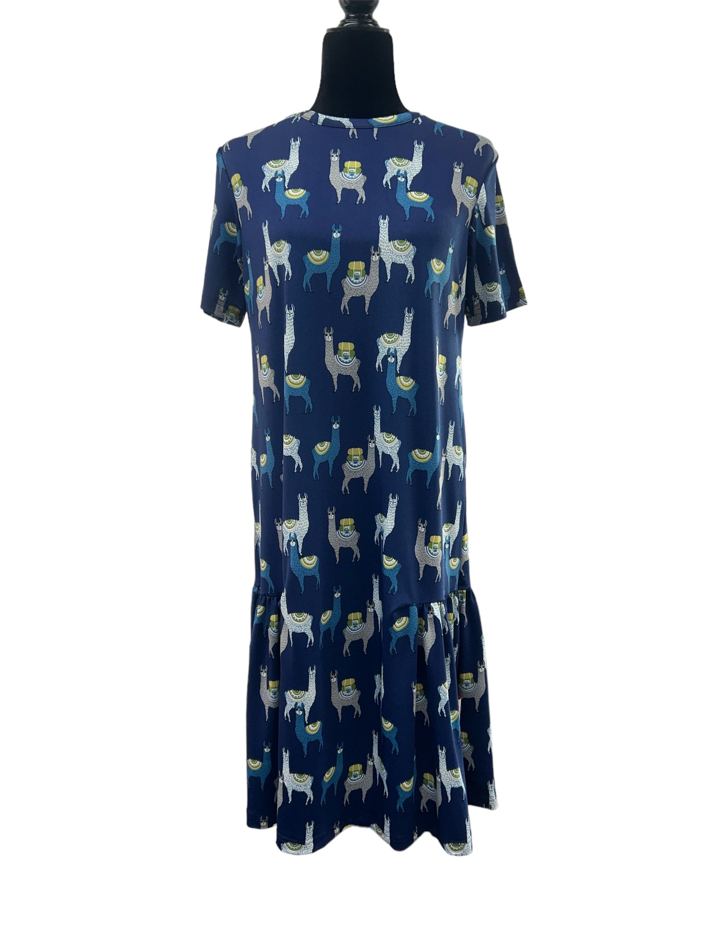 Robe adaptée manche courte à volant | Lamas | A3B