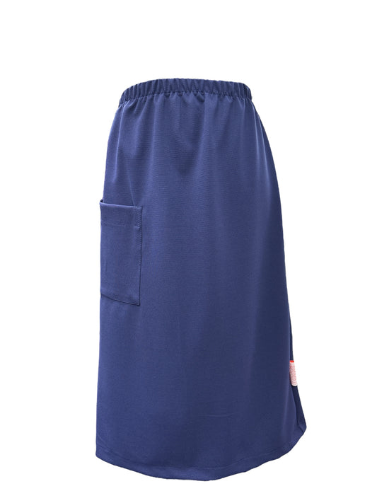 Jupe adaptée en tricot de polyester | Marine | A3B