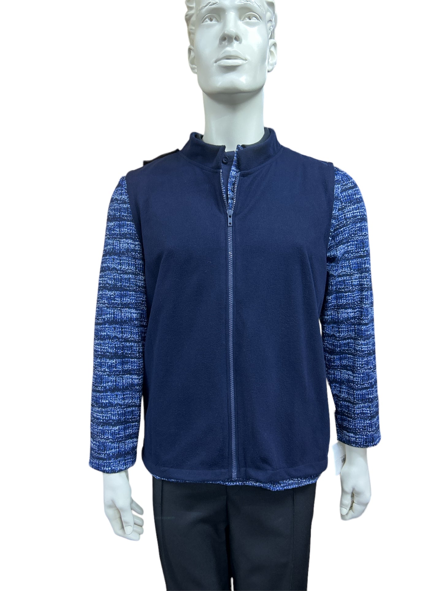 Veste adaptée marine Jules sans manches en micro polar | Marine Mode Québécoise | A3B