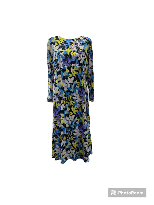 Robe adaptée manche ¾ Daphnée romantique | Lilas et Jaune | A3B