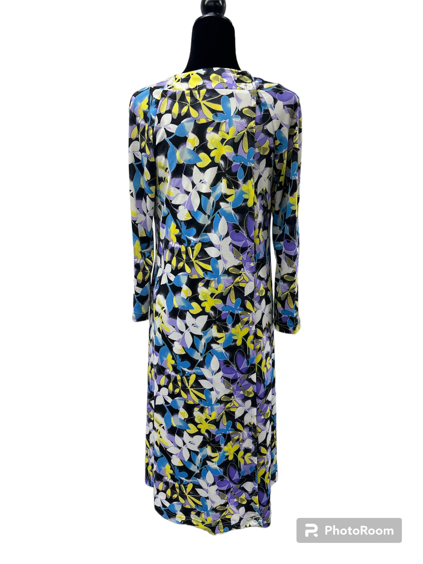 Robe adaptée manche ¾ Daphnée romantique | Lilas et Jaune | A3B