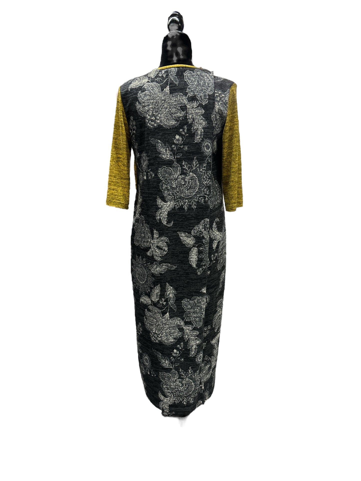 Robe adaptée manche ¾ Tammy avec imitation de veste | moutarde et anthracite | A3B