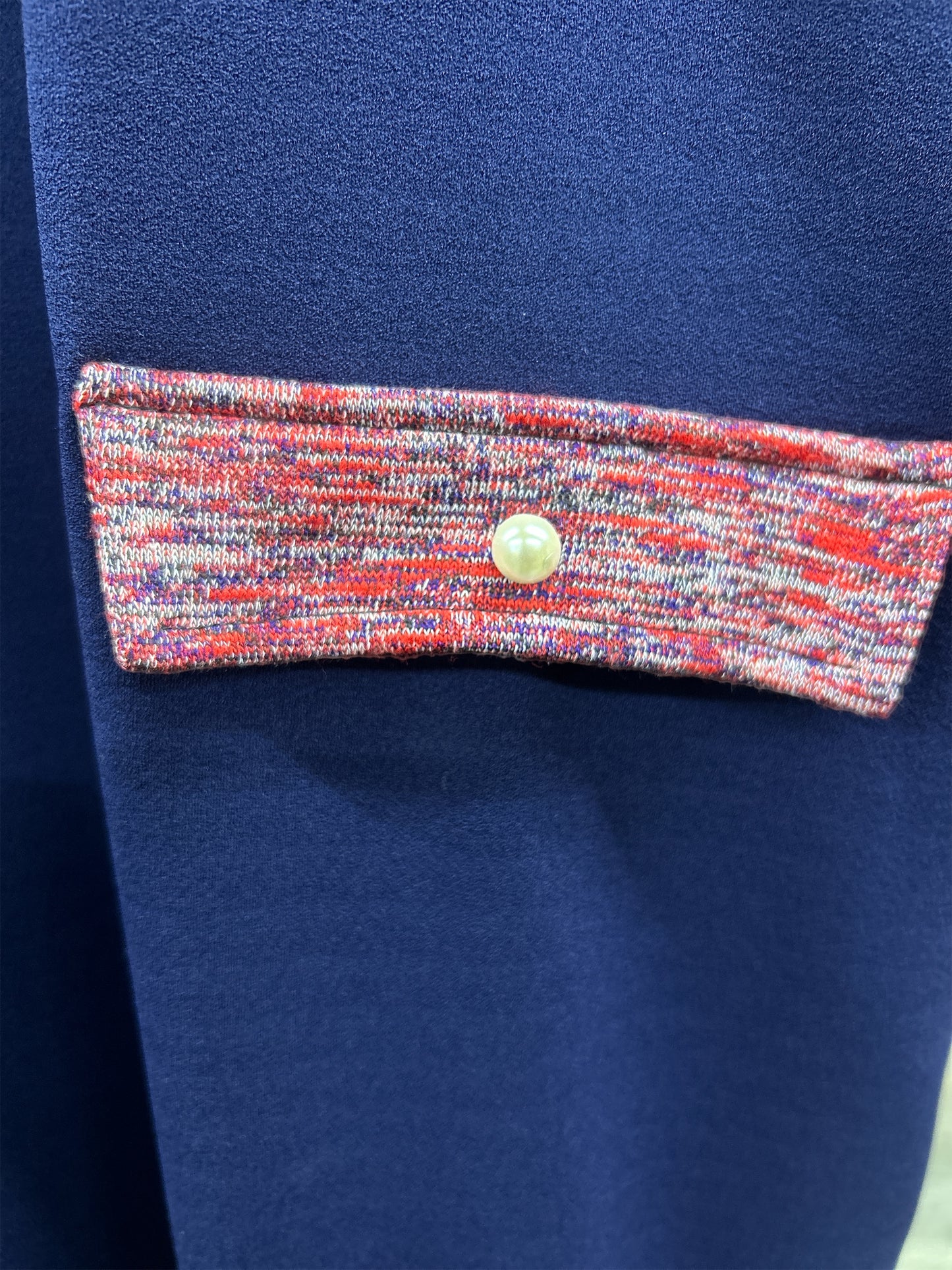 Robe adaptée Sonia| Marine et rouge | Mode Québécoise A3B