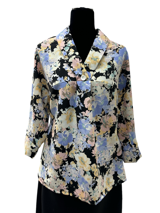 Chemisier adapté Élodie | pervenche et rose | A3B