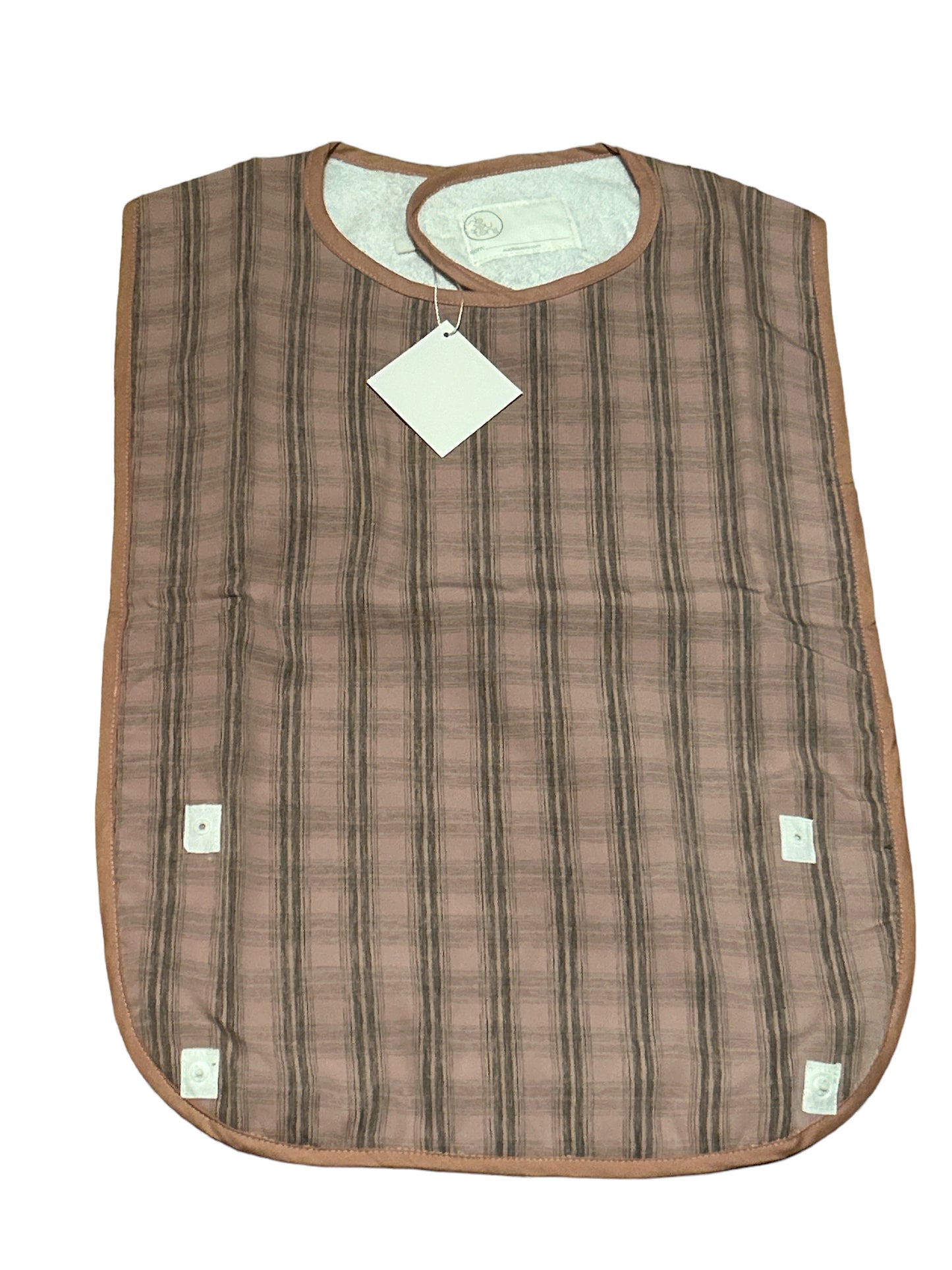 Bavoir imperméable triple épaisseur | Carreaux roses | EZ