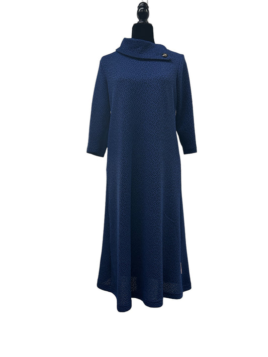 Robe adaptée manche ¾ |Catherine-Bleu nuit | A3B