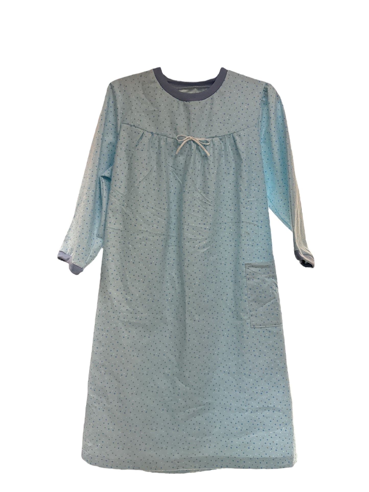 Jaquette adaptée de flanelle| pois bleus| A3B