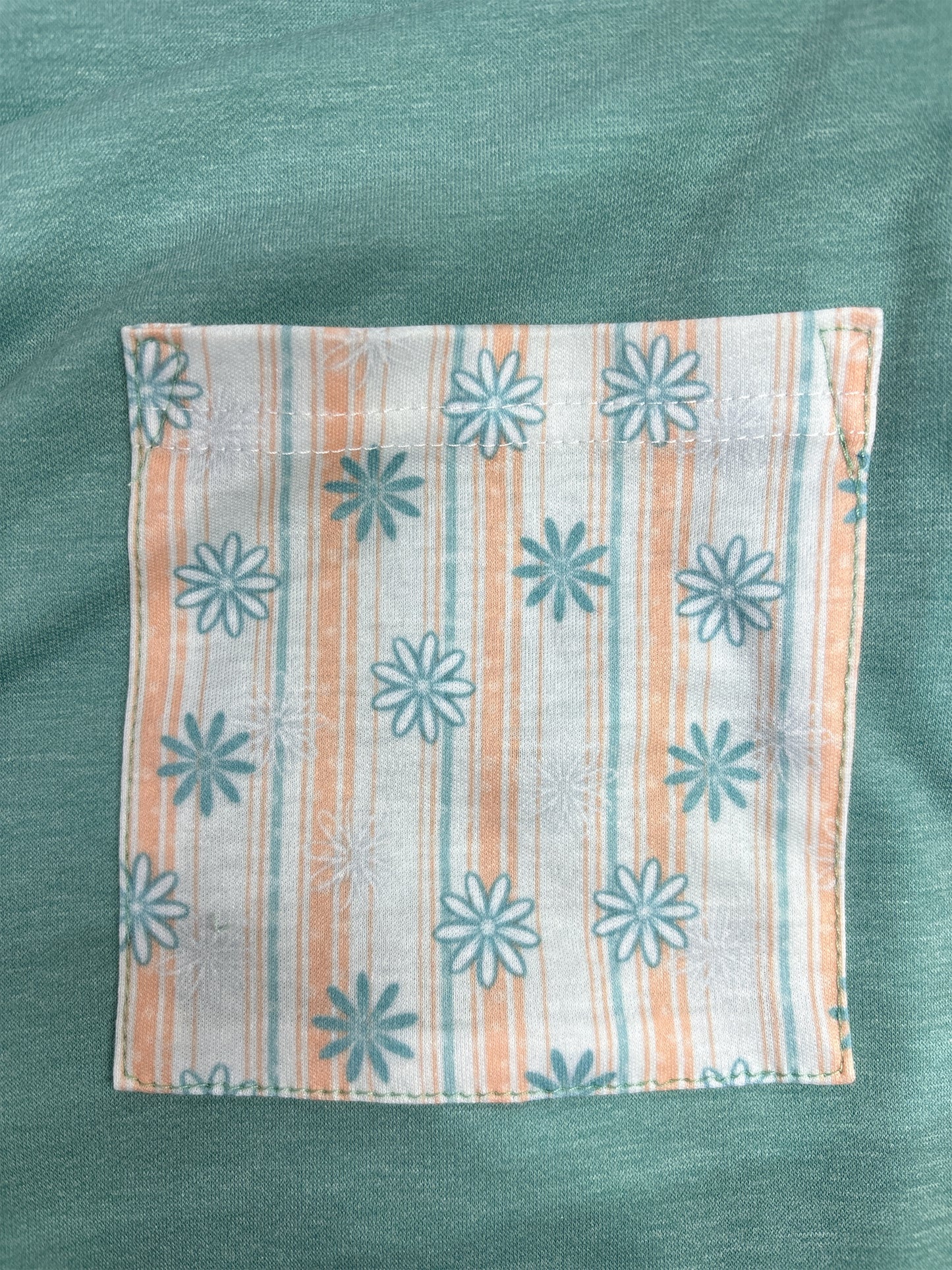 Tee-shirt adapté pour homme | vert pomme,poche contrastante |A3B
