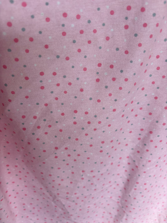 Jaquette adaptée de flanelle | pois roses | A3B