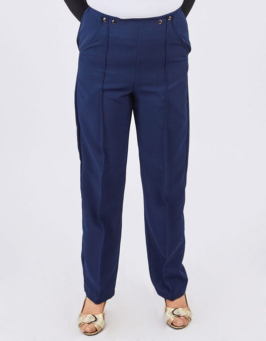 Pantalon adapté avec ouverture sur le devant IMPARFAITS | Noir ou Marine | EZE